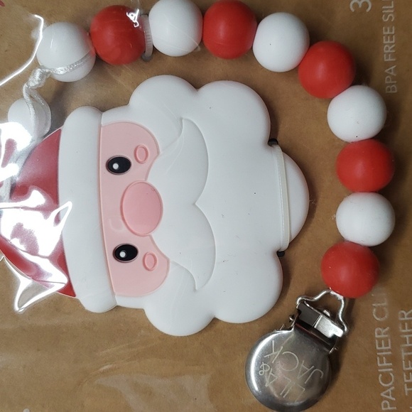 Lila & Jack Holiday Collection NWT 2-pack Pacifier Clip and Teether - Picture 3 of 5